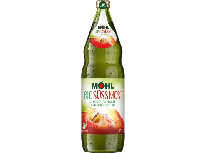 Möhl Süssmost Bio Harasse 12 x 1 l Flasche Glas Mehrweg 100cl x12