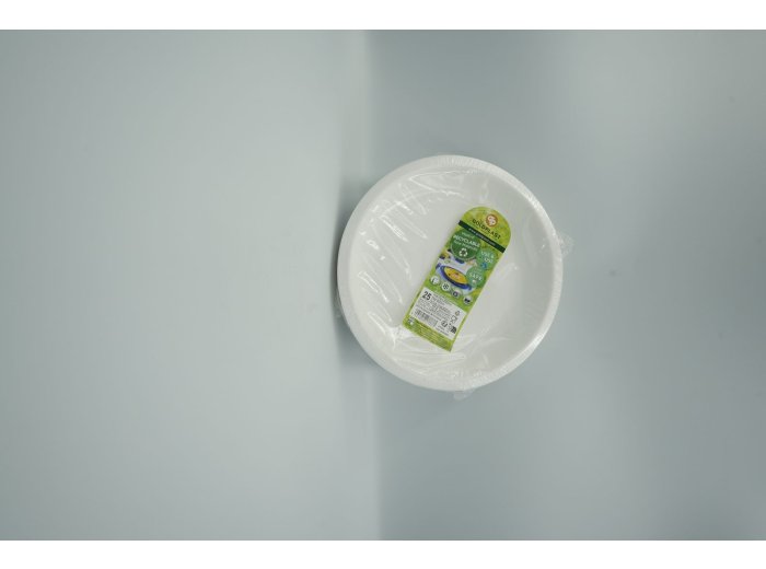 Teller weiss flach stabil 22 cm ( Pack à 25) x24