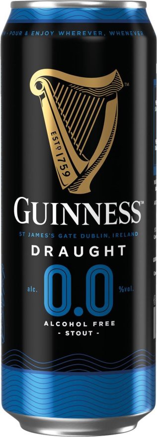 Guinness Draught 0.0% Dose Alu 44cl x24