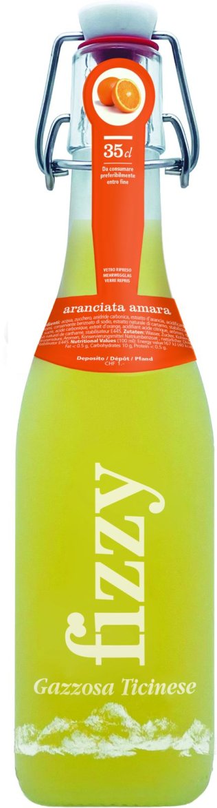 Fizzy Gazzosa Ticinese, al Aranciata Amara Glas 35cl x20