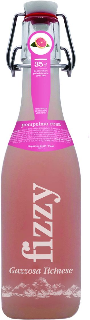 Fizzy Gazzosa Ticinese, al Pampelmo rosa Glas 35cl x20
