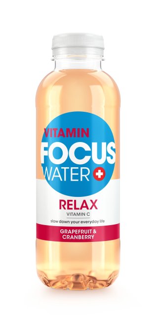 FOCUSWATER Relax Grapefruit & Cranberry, 12er Schrumpf 50cl x12