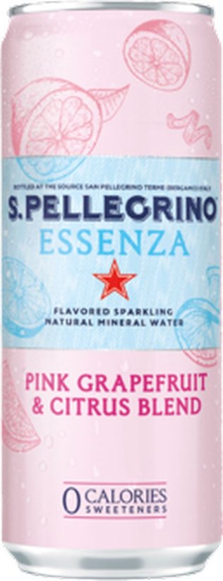 S.Pellegrino Essenza Pink Grapefruit & Zitrusfrüchte,Dose 33cl x24