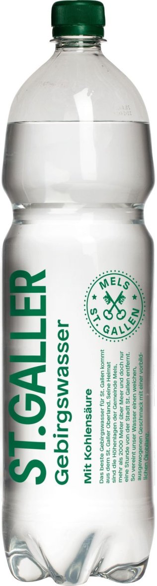 St. Galler Wasser mit CO2 PET Schrumpfpack 150cl x6