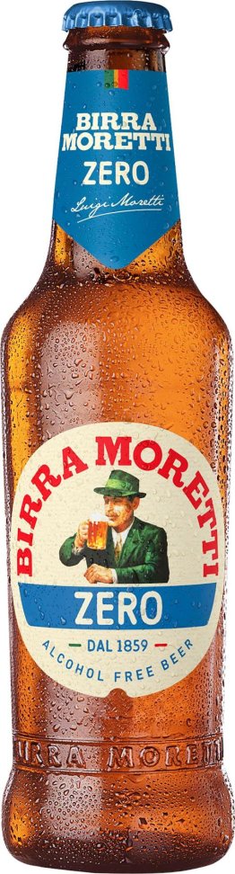 Birra Moretti Zero 0,0% Karton 6 x 4 Glas 33cl x24