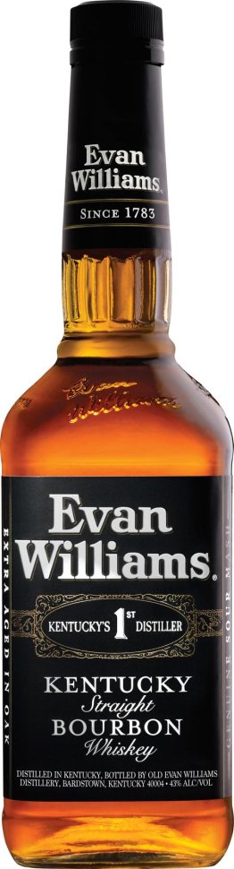 Evan Williams Whiskey Bourbon Black 70cl x6
