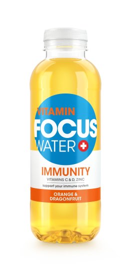FOCUSWATER Immunity Orange & Drachenfrucht, 12er Schrumpf 50cl x12