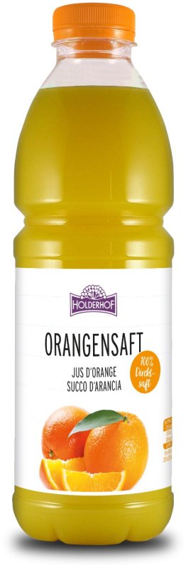 Holderhof Orangensaft Tray 6 x 1 l Flasche PET Einweg 100cl x6