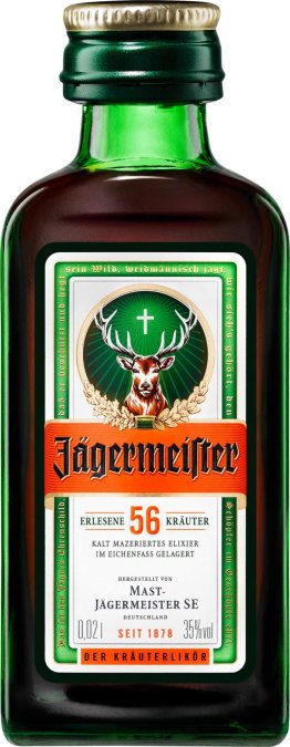 Jägermeister 35% Tray 24 x 0.02 l Flasche Glas Einweg 2cl x24