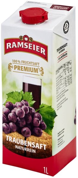 Ramseier Premium Traubensaft 100% Tetra 100cl x12