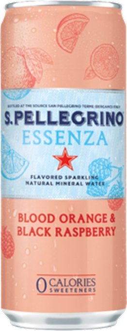 S.Pellegrino Essenza Blutorange & schwarze Himbeere, Dose 33cl x24
