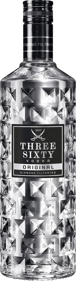 Three Sixty Vodka Original 70cl x6