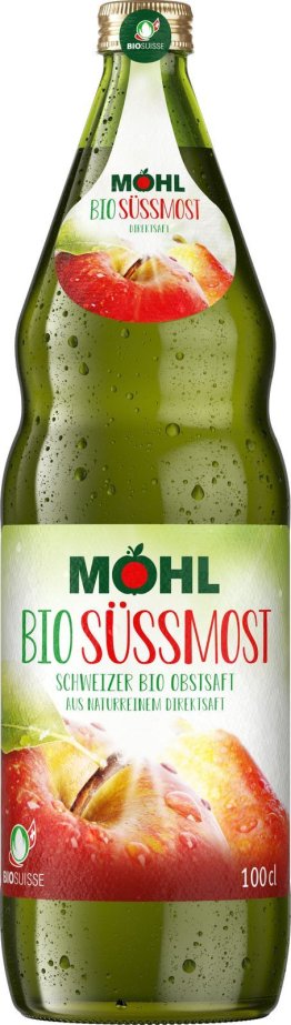 Möhl Süssmost Bio Harasse 12 x 1 l Flasche Glas Mehrweg 100cl x12