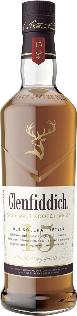 Glenfiddich Single Malt Whisky, Solera Reserve 15J 70cl x6